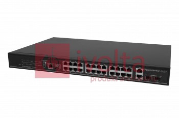 Switch PoE Gigabit Ethernet, 26 ports GB, 16xPoE / PoE+, 2xSFP 48V DC