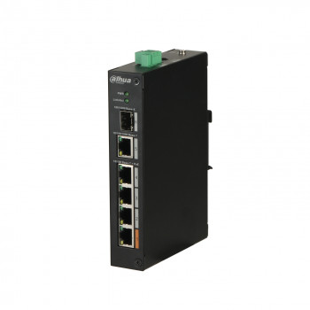 PFS3106-4ET-60 Switch PoE, 4xPoE, 1xUpLink, 1xSFP,  DAHUA