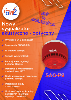 SAO-P8/BM Sygnalizator akustyczno-optyczny z zespołem diod