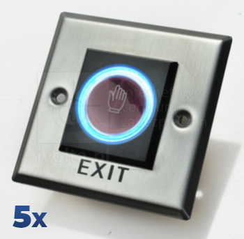 Set of 5 exit buttons