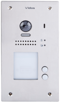 2-button digital door intercom, 2Mpix camera, wide-angle, card reader, VIDOS DUO