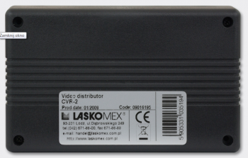 Rozdzielacz sygnału wideo do 4 monitorów, LASKOMEX CVR-2 LASKOMEX