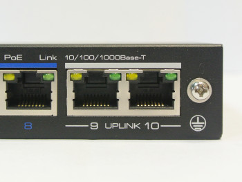 Switch PoE Gigabit Ethernet, 10 ports GB, 8xPoE / PoE+, 48V DC