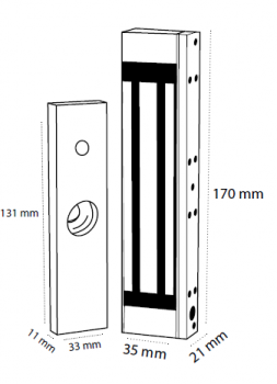 Electromagnetic lock 135 kg