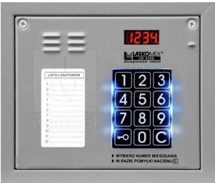 CP-3100NR-SILVER Panel audio z mini listą lokatorów i czytnikiem RFID, kolor srebrny, Laskomex