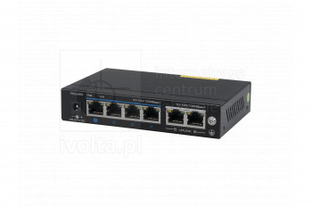 VONT-SP2104 Switch OPTIVA PoE Gigabit Ethernet, 6 portów GB, 4xPoE/PoE+, niezarządzalny, 48 VDC