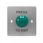Flush mounted exit push button, square